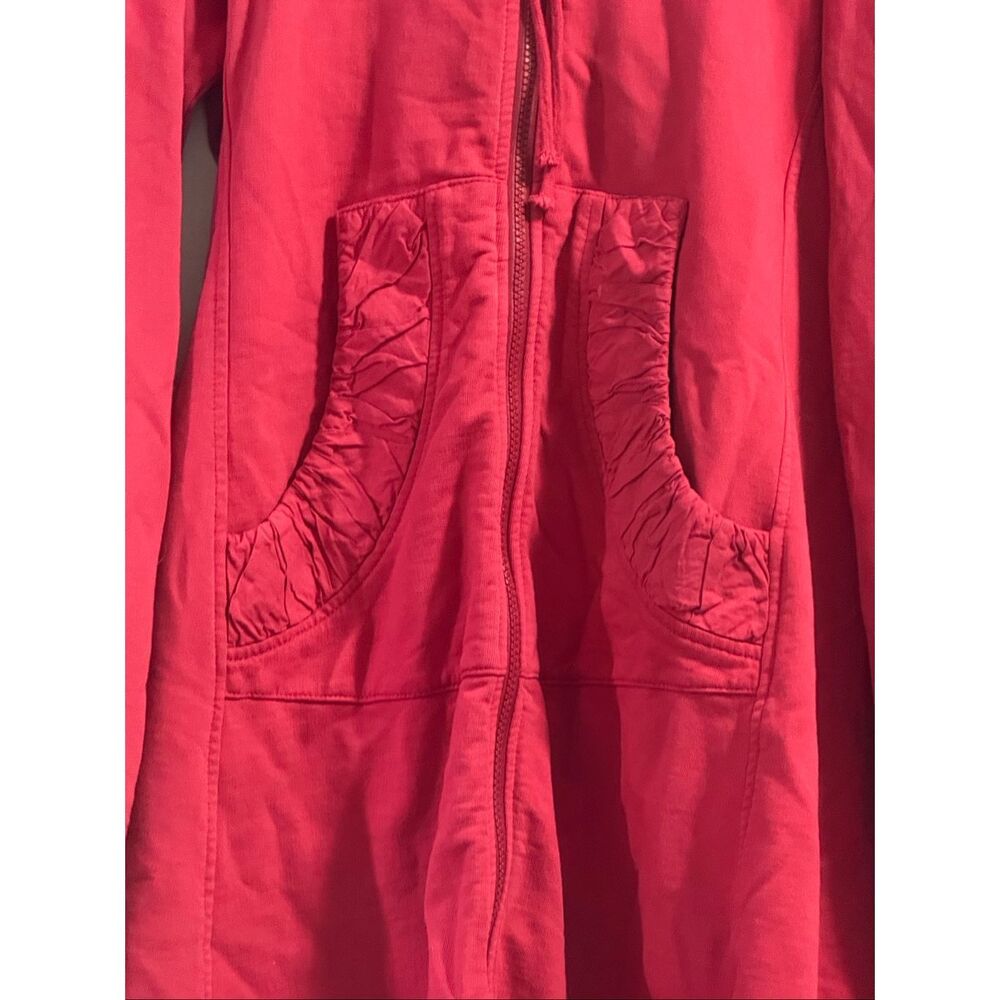 Prairie Underground Red Long Cloak Hoodie Sweater Jacket M Longline Cottagecore - Picture 3 of 5